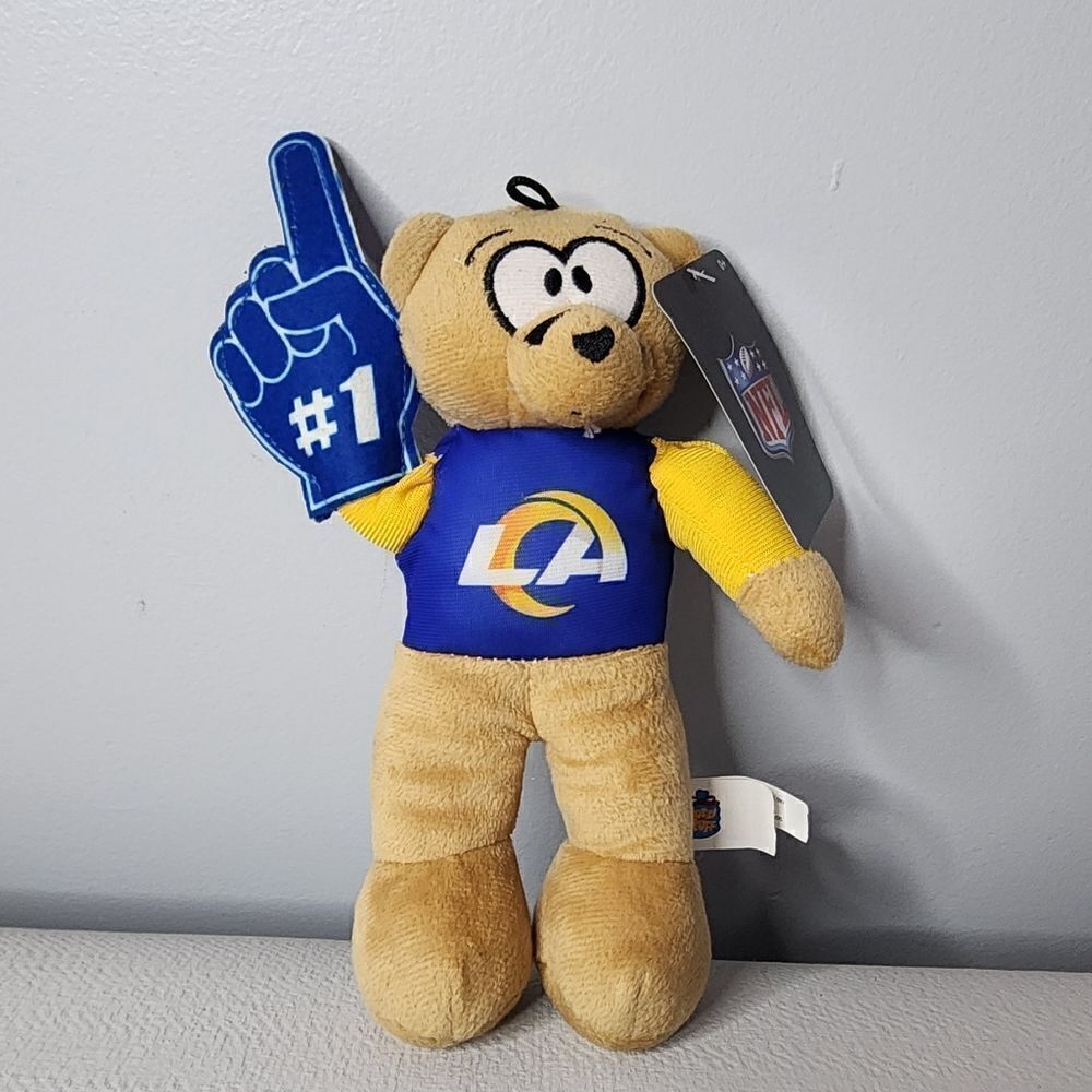 NFL Licensed Good Stuff Teddy Bear 9" Los Angeles Rams Stuffed Bear New With Tag